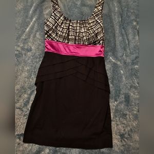 Black and white party dress